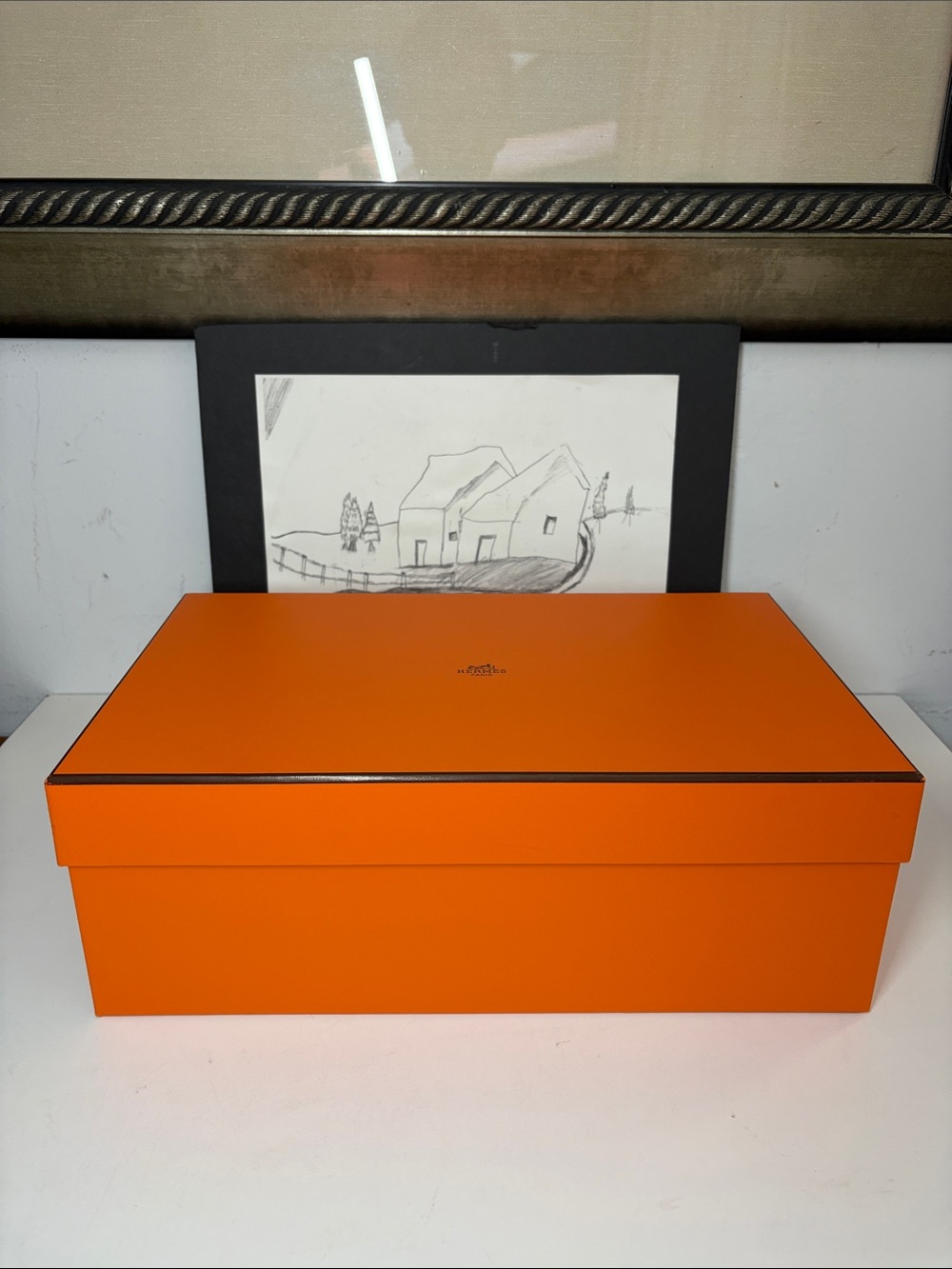 Hermes Empty Large Shoe Box With Ribbon - Picture 4 of 10
